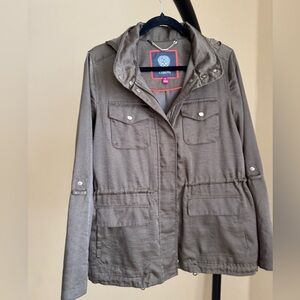 Vince Camuto Olive Green Jacket with Hood - Size Medium